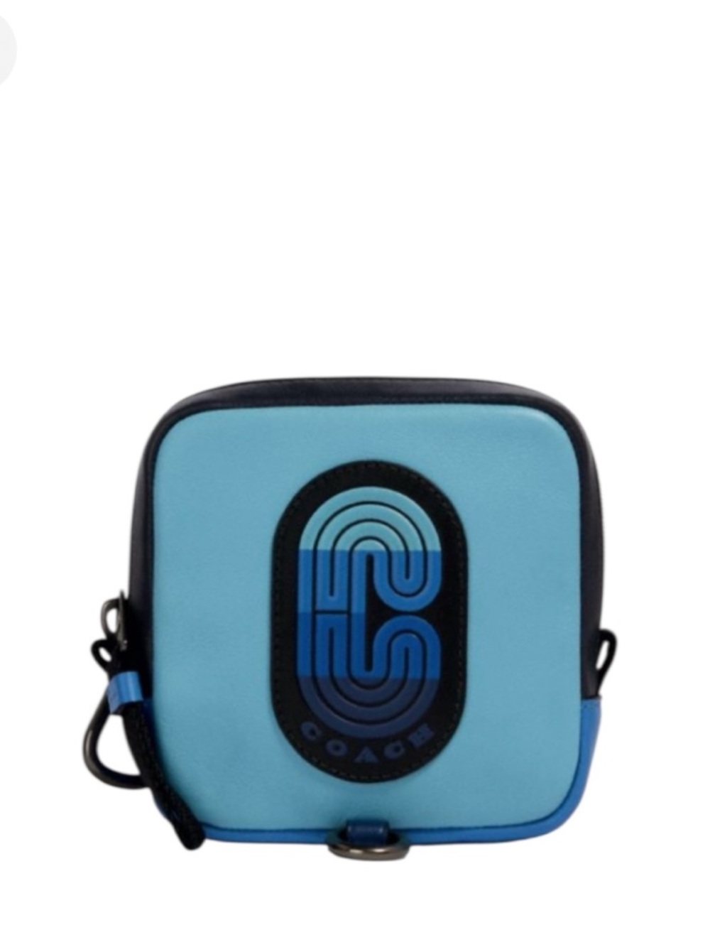 Coach Square Hybrid Pouch In Colorblock With Coach Patch